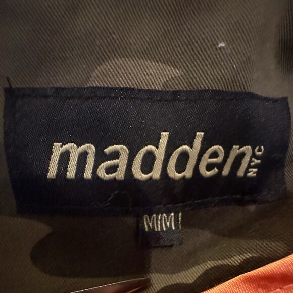 Madden NYC Camo Utility Jacket Hoodie Womens M Army Green Camo Zip Up Y2K - Picture 7 of 10